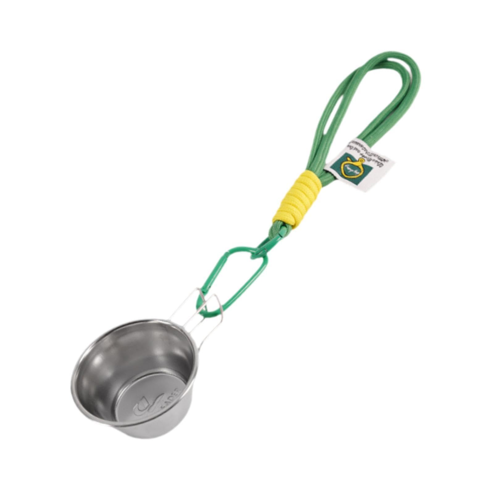 Yiju Camping Cup Fishing Bait Bowl Tea Cup Versatile Fish Food Box Fishing Accessories for Hiking Picnic Backpacking BBQ Hunting, Green