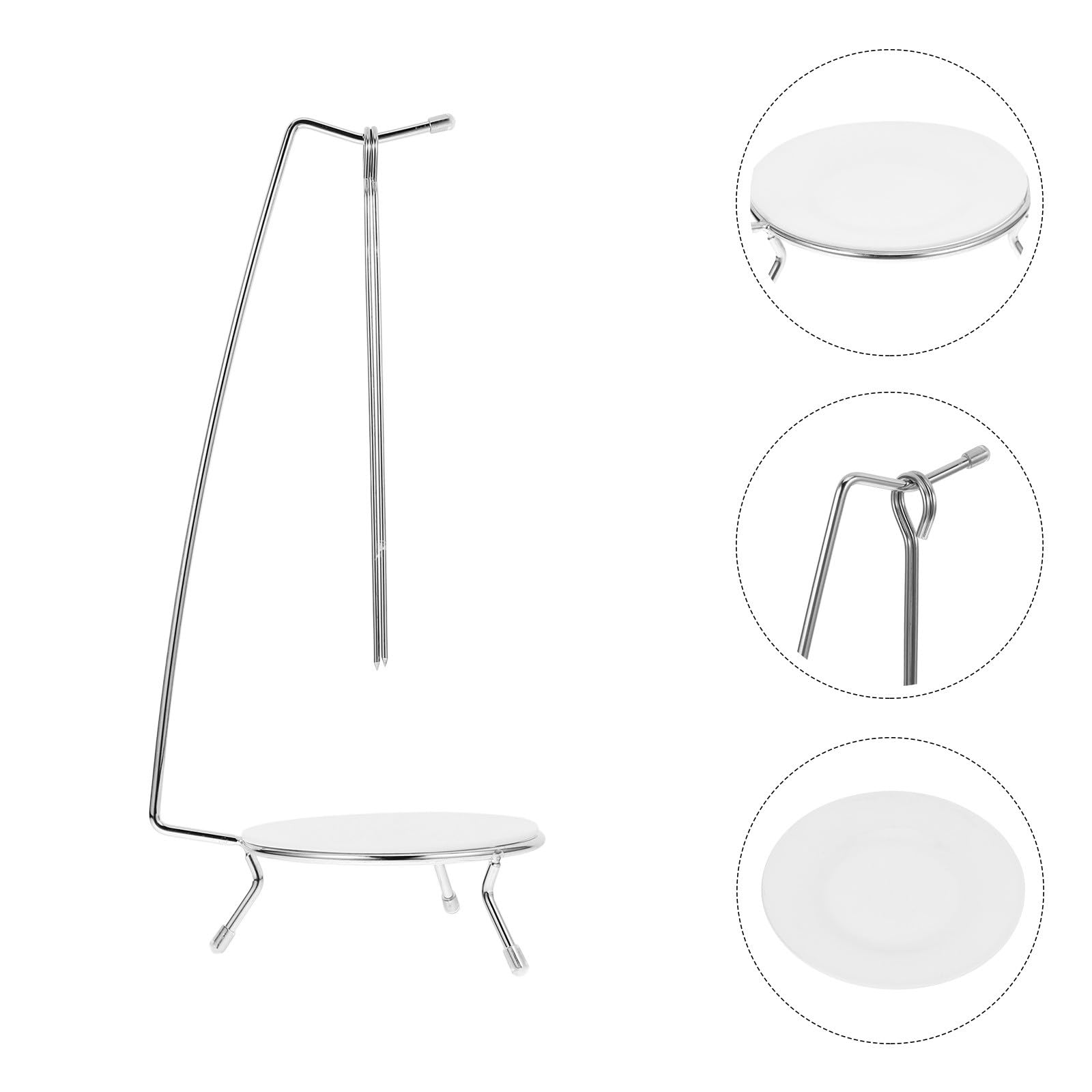 Spiedini per barbecue in acciaio inox con vassoio antigoccia e supporto per vitello per cucinare all'aperto e grigliare la carne, perfetti per gli amanti del barbecue e gli appassionati di grill
