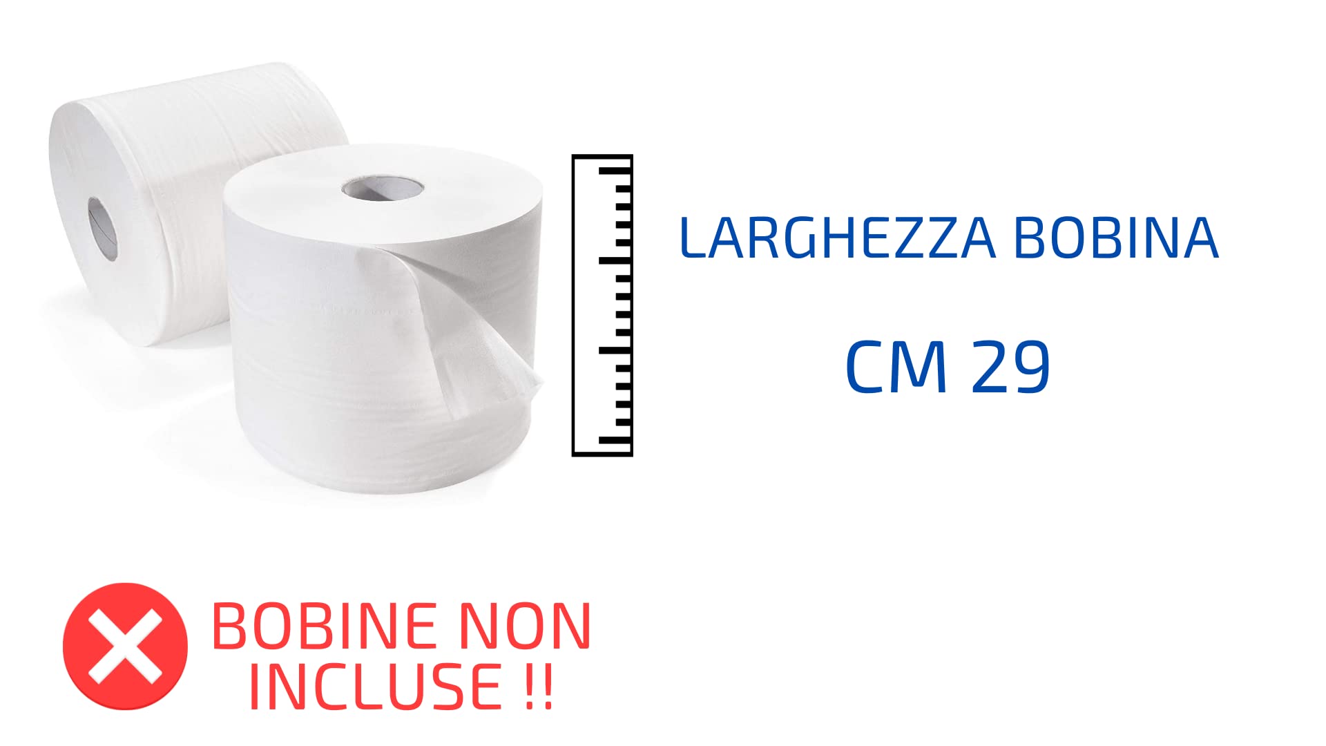 Dispenser Bobina Carta Industriale - Portarotolo Da Muro E Banco In Acciaio, 42x25x34 Cm - Foto 11