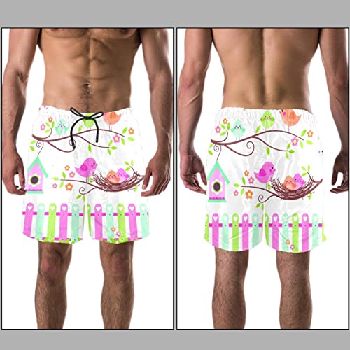 Maillots de bain pour hommes JDEZ short de plage à séchage rapide oiseaux - 3