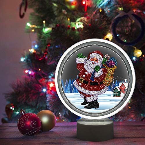 sikiwind Decoração de Natal Papai Noel Faça Você Mesmo Formato Especial Broca Pintura Diamante Dispo