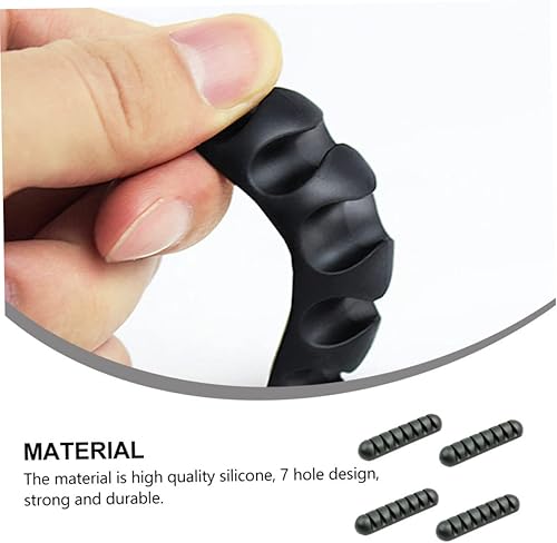 Miniatura 4 de Organizador de cables de gestión de cables, soporte de cable flexible negro para almacenar ordenadamente cables de carga, cables USB y accesorios,