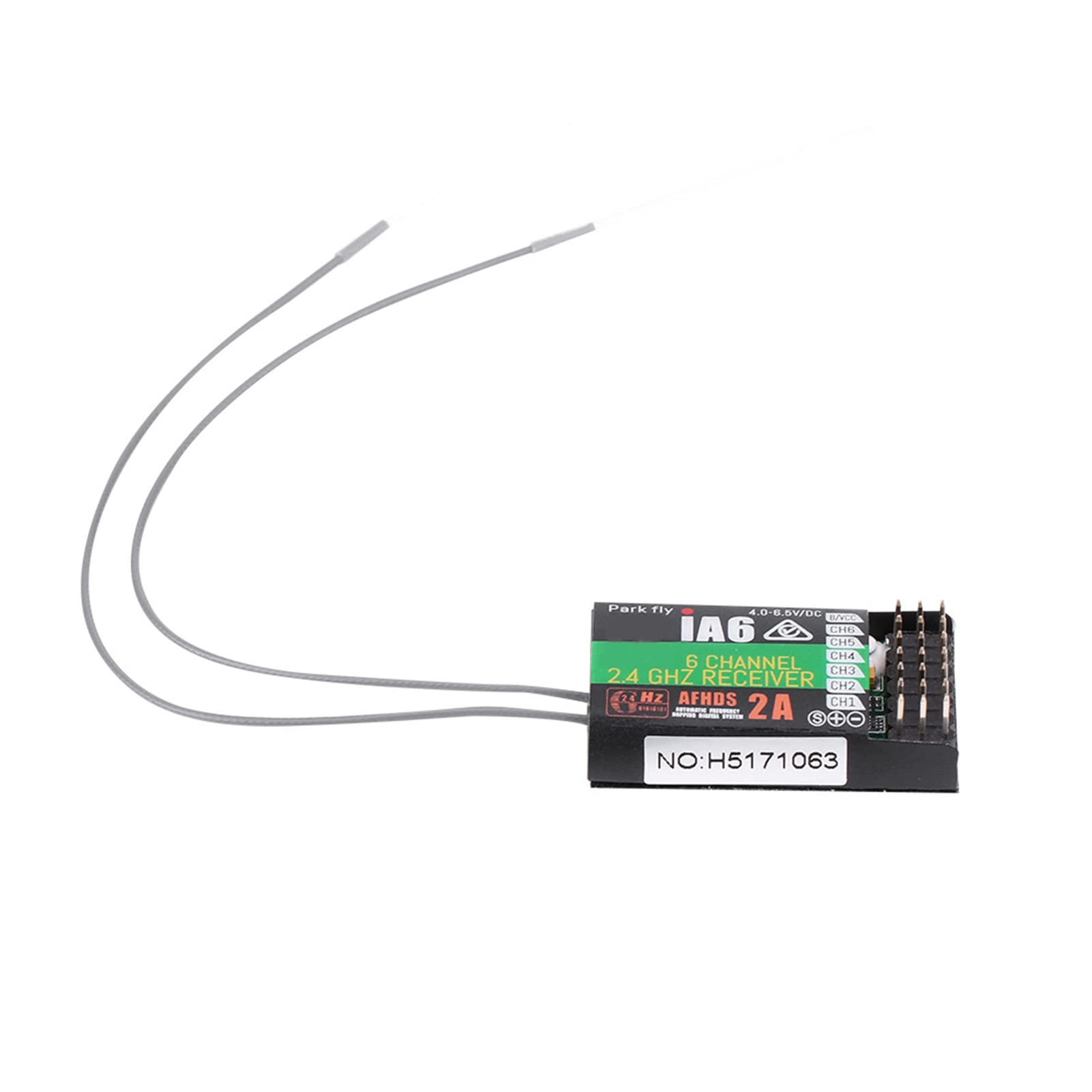 Receptor RC, Flysky FS IA6 6 Canales 2.4GHz Receptor RC Receptor de Frecuencia de Alta Sensibilidad Accesorio de Control Remoto Receptores de Radio para Radios y Piezas FS I6