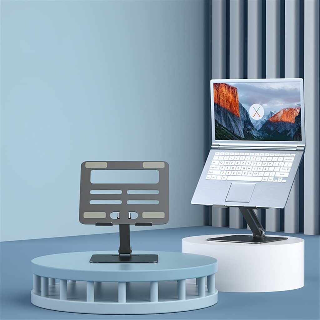 Soporte para computadora portátil, aleación de aluminio, plegable, portátil, aumento de disipación de calor