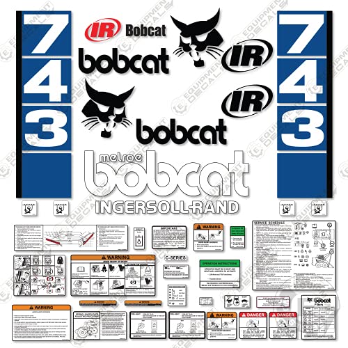 EquipmentDecals Bobcat 743 Decal Kit Skid Steer 3M Vinyl