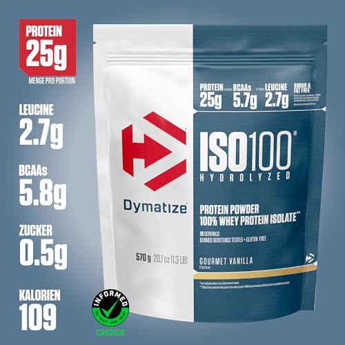 Dymatize ISO 100 Hydrolyzed Gourmet Vanilla 570g - Hydrolysat de Protéines de Whey + Poudre d'Isolat – Image 4