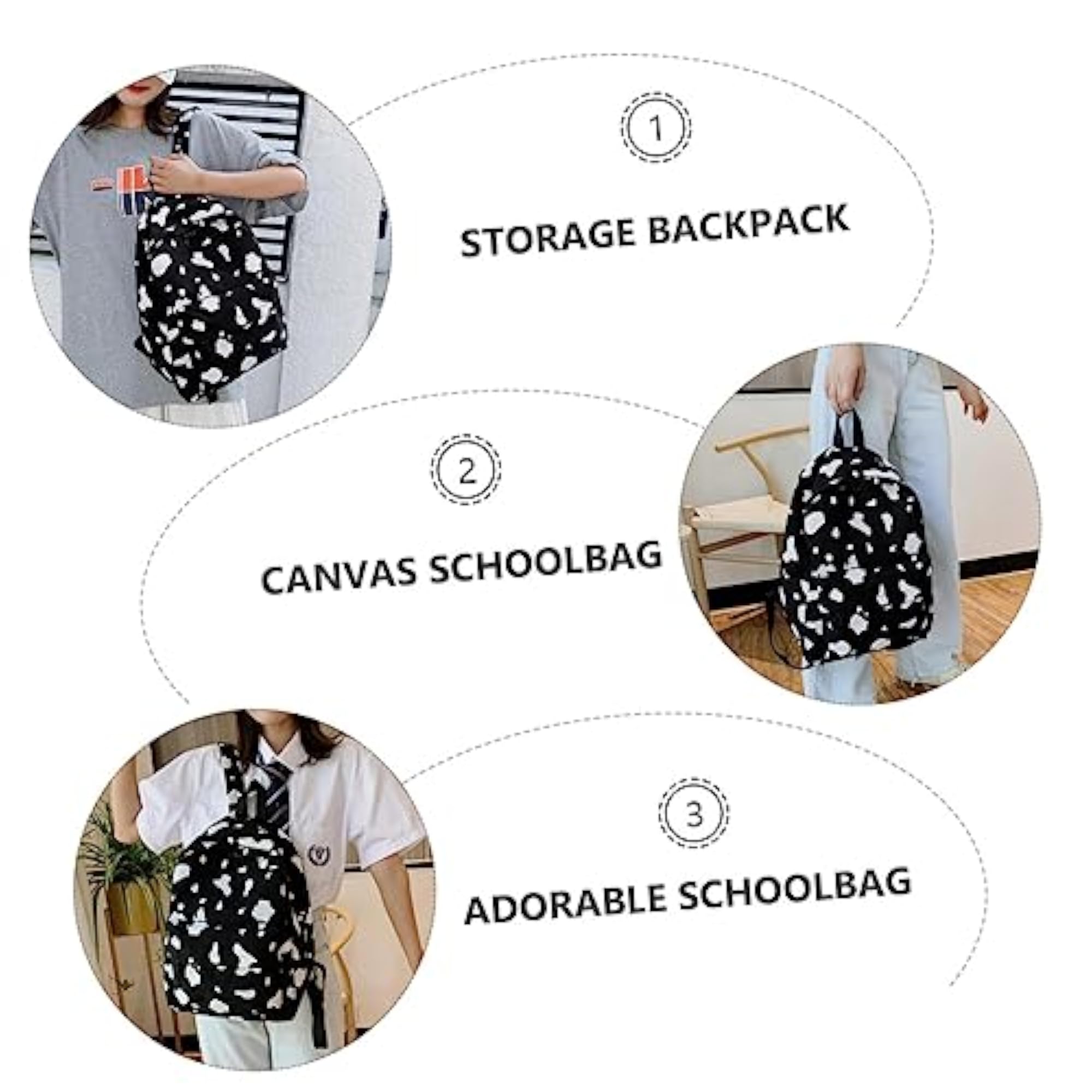 3pc Portable Schoolbag Set for College & Travel