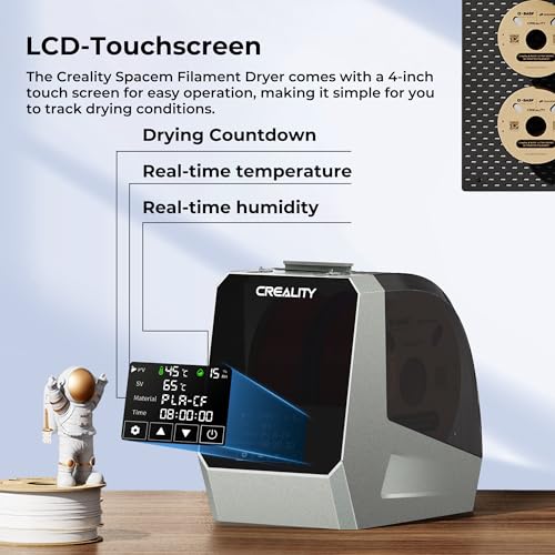 Image of 2025 Official Space Pi Filament Dryer Plus, 2 Rolls 3D Printer Filament Dry Box with 360 PTC Fast Heating, 4'' LCD Touch Screen, Filament dehydrator Fits 1.75 /2.85mm PLA PETG ABS Filament