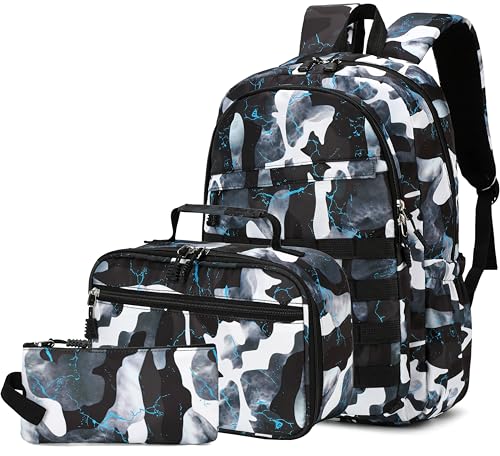 Boys Backpack with Lunch Box Camo