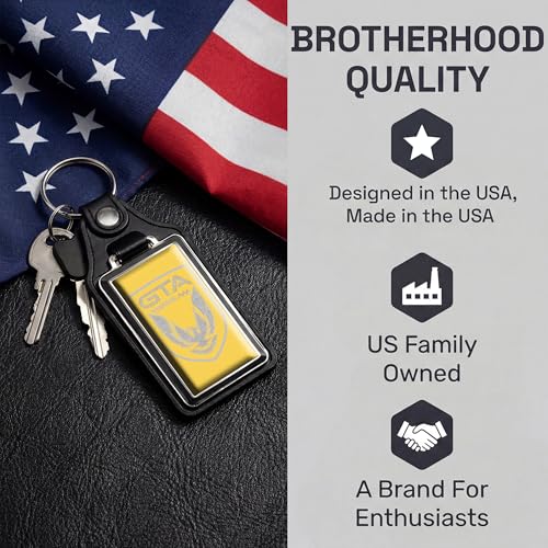 Image of Brotherhood Car Key Chain for Trans Am Firebird - Classic Models Keychain for Men and Women Gift Key Ring