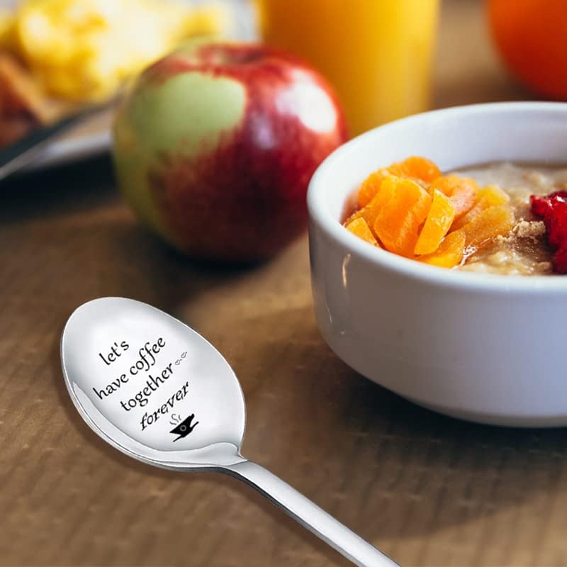 Miniatura 5 de Regalos para parejas, juego de cucharas de café, regalos para los amantes del café, regalos para esposa, marido, aniversario, Navidad, regalos de