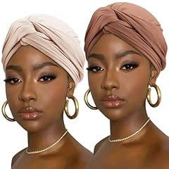 2 Pack Head Wrap: Apricot, Coffee