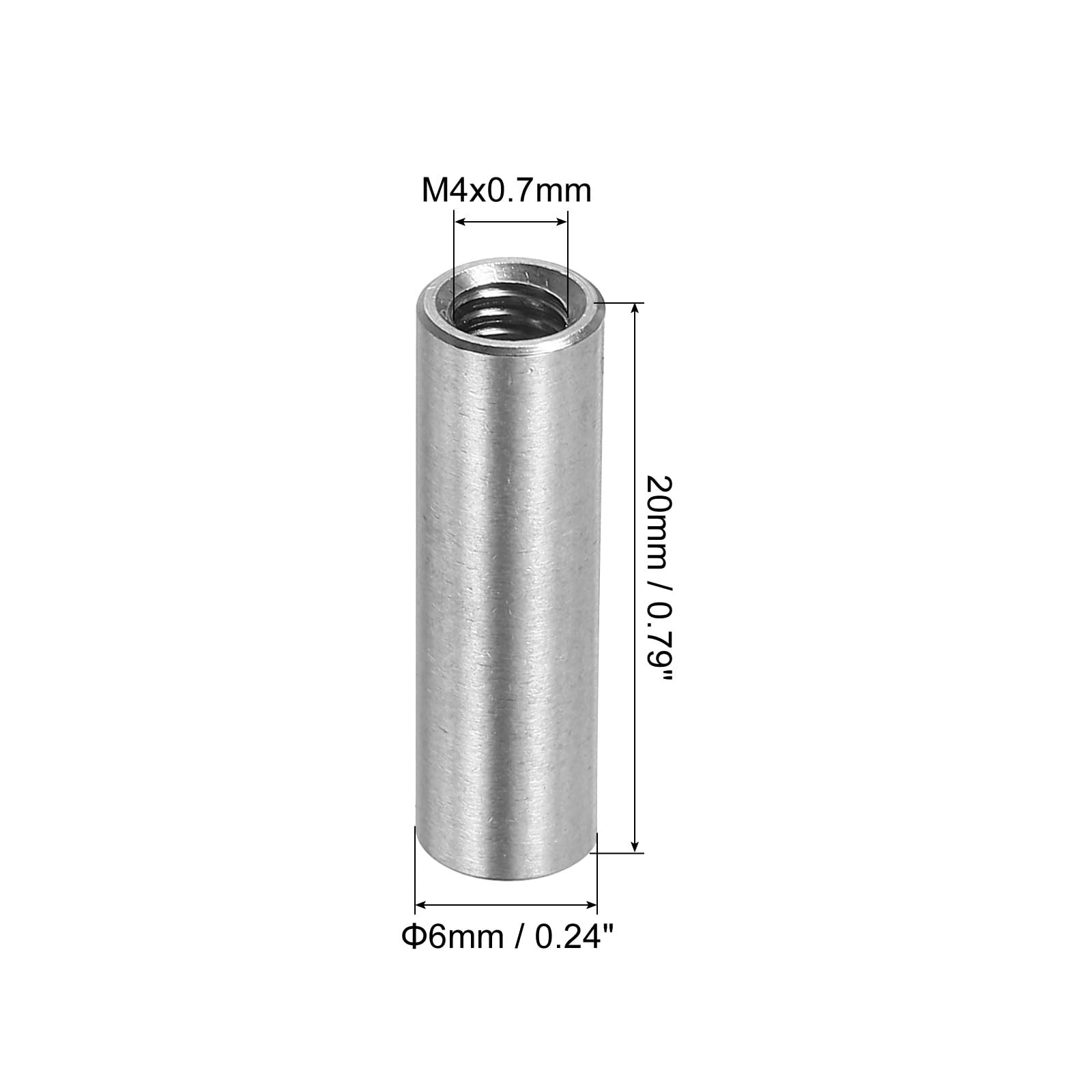 RVS verbindingsmoer M12 DIN 6334 50 stuks