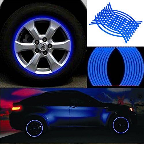 Pygan(TM) New 18 Strips Motorcycle Car Wheel Hub Tire Sticker Car Decorative Styling Strip Wheel/Rim/Tire Protection