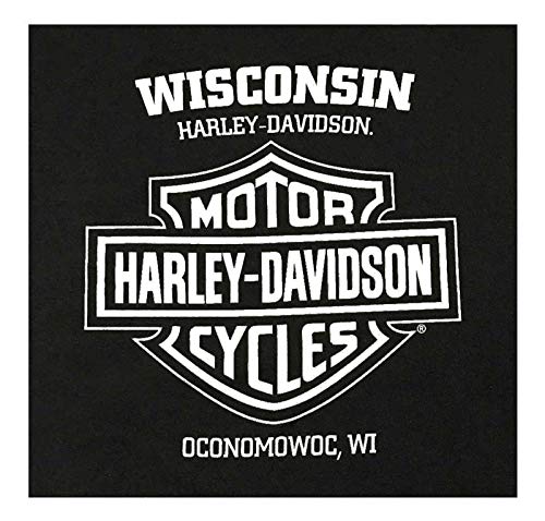 Harley-Davidson Men's Streamer Crew-Neck Pullover Fleece Sweatshirt - Black2