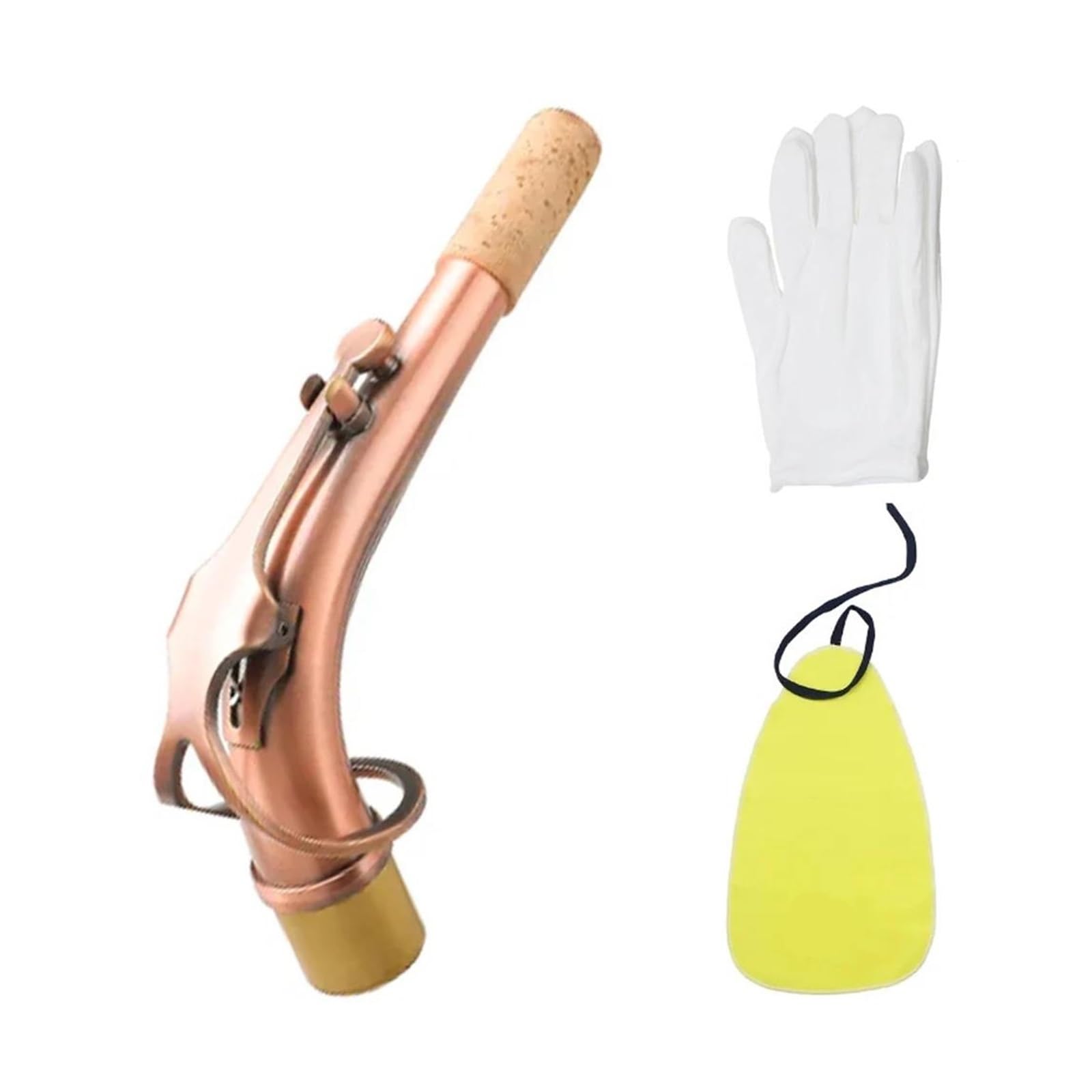 profesionale Accesorios para saxofón Cuello Doblado Para Saxo, Cuello Curvo Extendido Chapado En Plata De Latón Para Saxofón Tenor/Alto/Soprano, Accesorios De Repuesto Para Instrumentos De Viento De M
