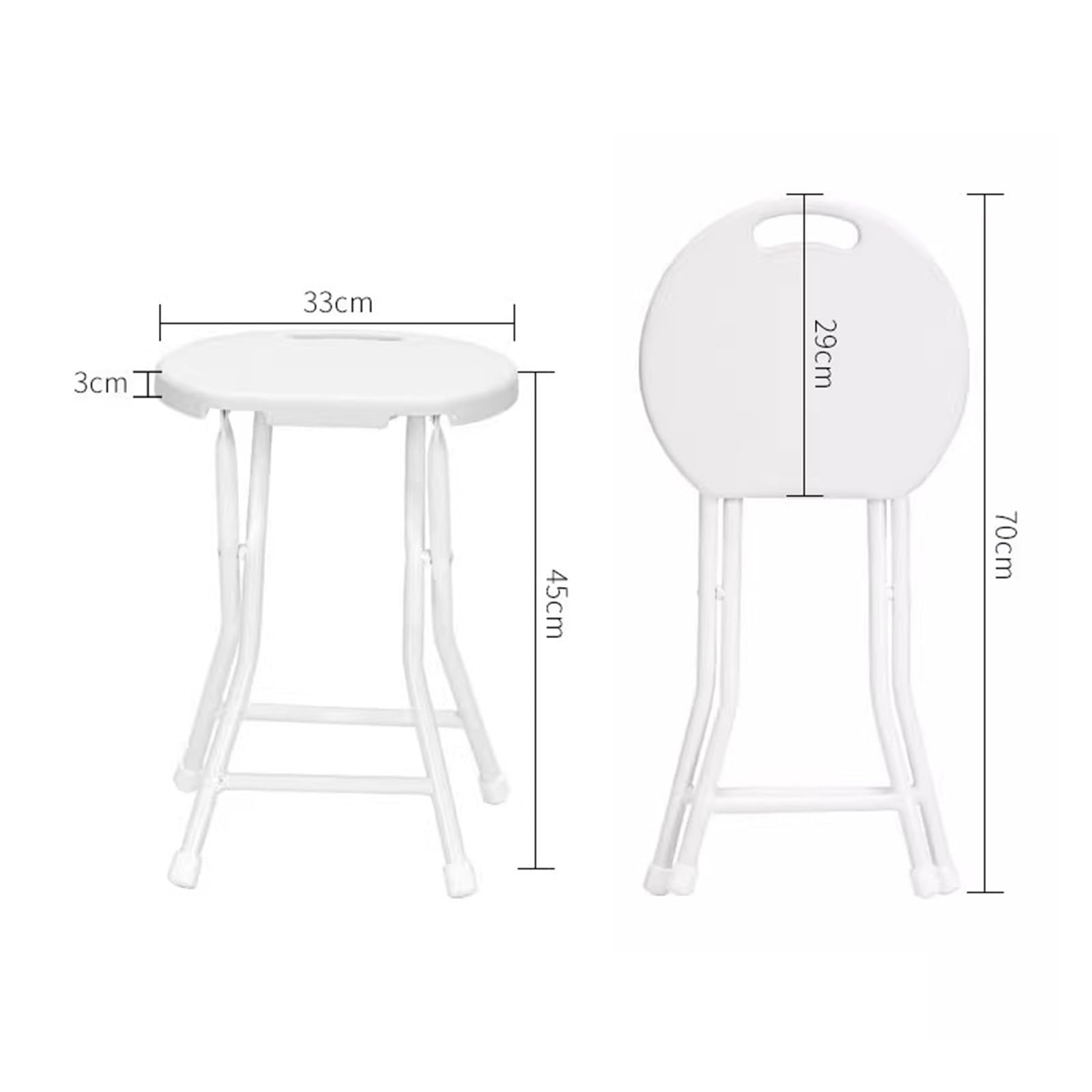 lhx Portable Plastic Small Maza Thickened Household high Stool, Simple Round Stool Outdoor Small Bench Dormitory Chair (Color : Blue)