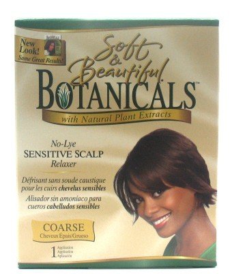 Soft & Beautiful Botanicals Relaxer Kit Coarse (3-Pack) with Free Nail File