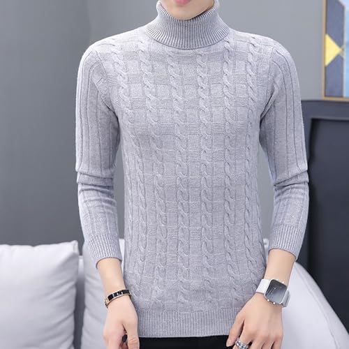 Muscularfit Men's Lightweight Sweaters Pullover Long Sleeve Ribbed Knit Warm Sweater Slim Fit Solid Casual Turtleneck Sweater4