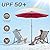 9 Ft Patio Umbrella with Push Button Tilt and Crank System - UV Resistant Polyester Fabric, Outdoor Table Umbrella, Yard Umbrella, Market Umbrella with 8 Sturdy Ribs - Red