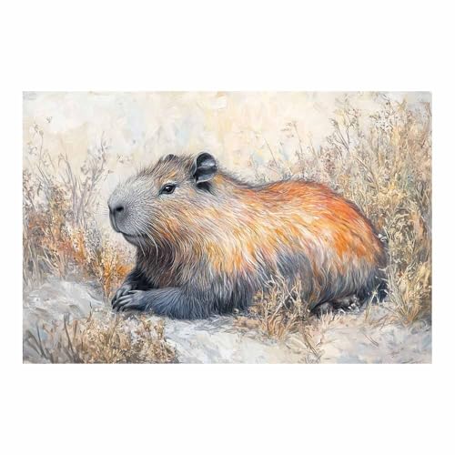 Animaux Dans Herbe Vintage affiche 70x100cm pour salon moderne