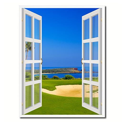 Coastal Golf Course French Window Art