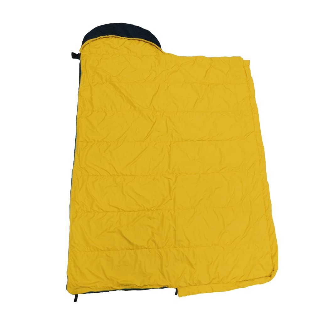Leichter Deckenschlafsack Trek Comfort von outdoorer mit 880g – Reise Schlafsack Erwachsene in Blau, sehr kleines Packmaß 28x15cm