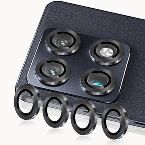 Zeking (2 Set) Camera Lens Protector Compatible with Motorola Signature 5G, Scratch-Resistant HD Clarity Ultra-Thin 9H Tempered Glass with Aluminum Edging, Individual Metal Lens Cover (Black)