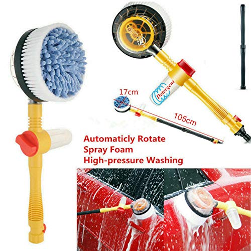 MACHSWON Car Wash Brush, High Pressure Rotating Sponge Extendable Hose Cleaning Washer Tool Kit for Car, Home, Room Cleaning, Glass Doors