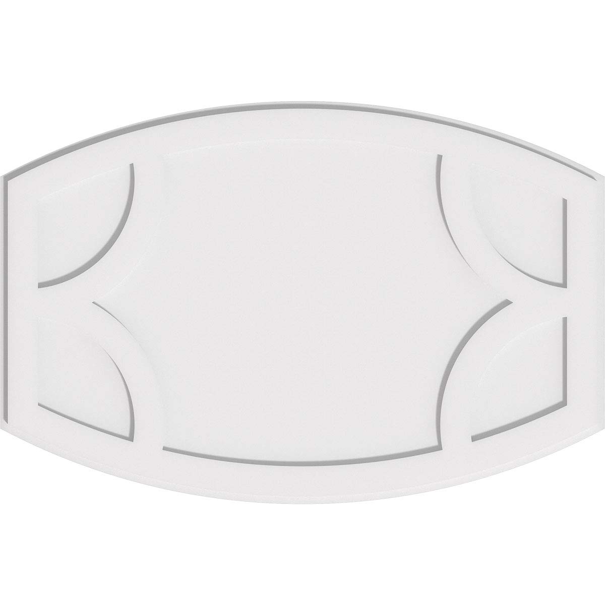 Ekena Millwork CMP38X25KY Kailey Architectural Grade PVC Contemporary Urethane Ceiling Medallions 38"W x 25 3/8"H x 20 1/2"C x 1"P