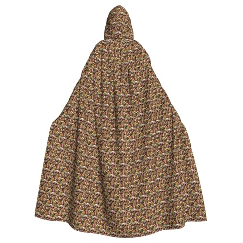 Cape à capuche bonbon pain d'épice pour festival et soirée à thème