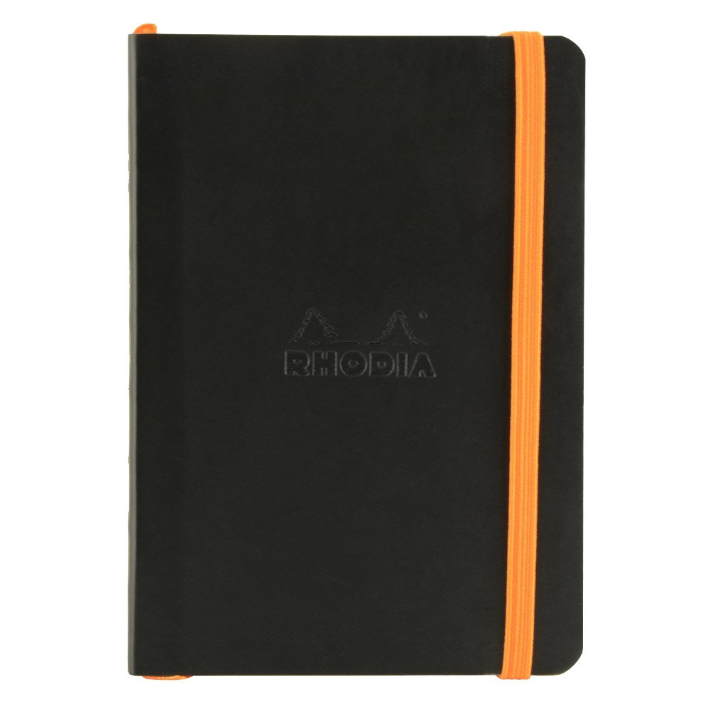 Carnet broché Rhodiarama A5 192 pages - couverture rigide - violet - RHODIA
