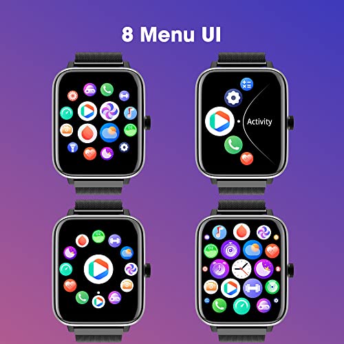 Image of Zebronics DRIP Smart Watch with Bluetooth Calling, 4.3cm (1.69 inch), 10 Built-in & 100+ Watch Faces, 100+ Sport Modes, 4 Games, Voice Assistant, 8 Menu UI, Fitness Health & Sleep Tracker (Metal Black)