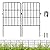 Getlay Decorative Garden Fence 24 Pack, 24 Ft (L) X 24 in (H) Black Square Rustproof Metal Fence, Animal Barrier Fence for Small Dog, Outdoor Flower Bed Landscape Decor for Yard