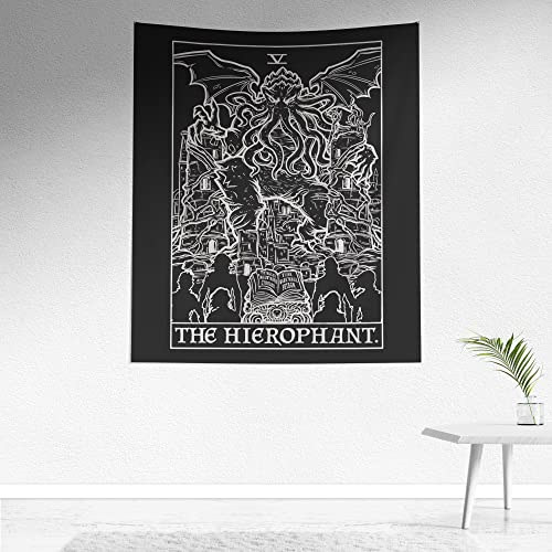 Tapiz de Tarot Hierophant Cthulhu Decoración Vintage 152x127 cm