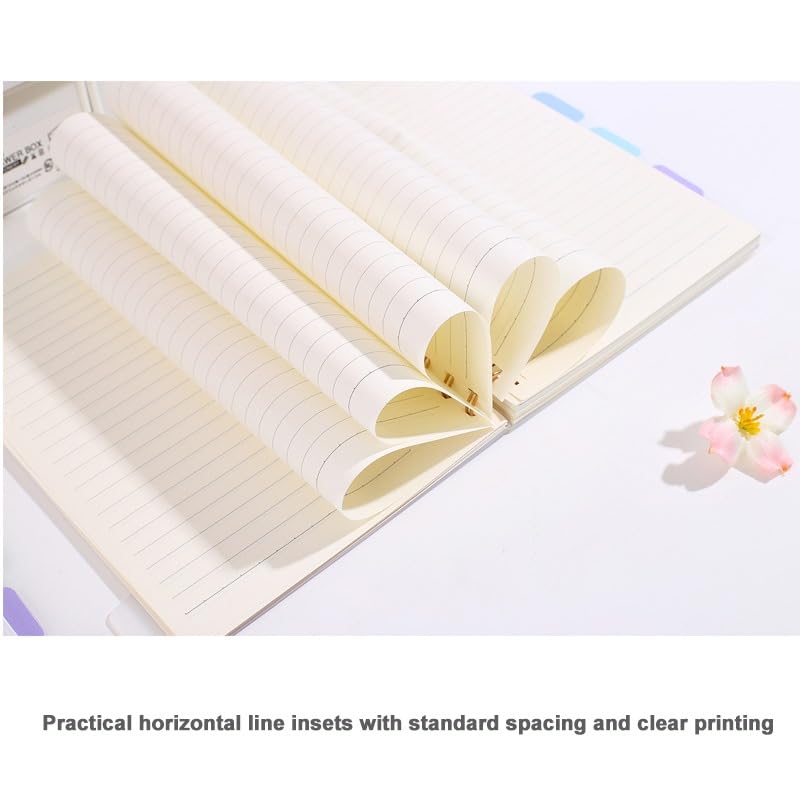 Image of Aesthetic Spiral Notebook Set, A5 Size Journal Diary with Sticky Notes, 100 Sheets, Ruled Notebooks for Boys & Girls, Cute Kawaii Stationery (Multicolor) (Pack-1) (A)