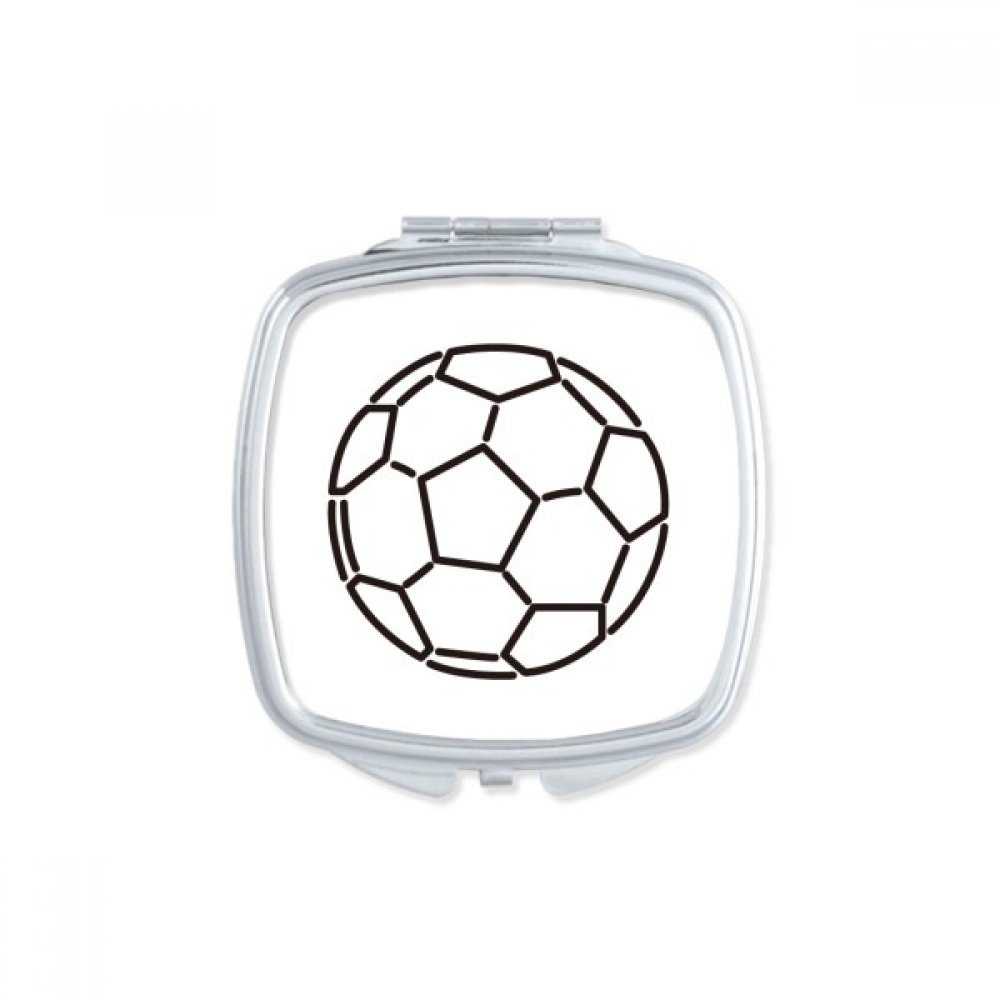Miroir de poche football compact de maquillage mignon petit miroir main