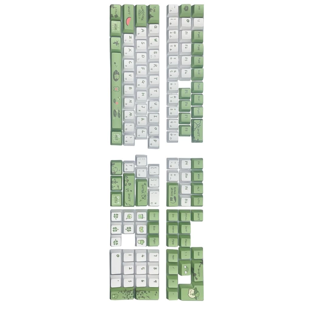 Cute Frogs Design japońskie klawisze do przełączników MX klawiatura mechaniczna, PBT XDA/OEM wysokość dla maszynistek i graczy