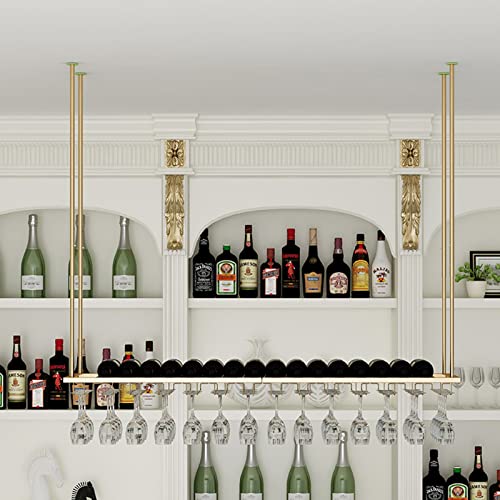 Porte-verre à vin suspendu or pour libérer votre cuisine - 8
