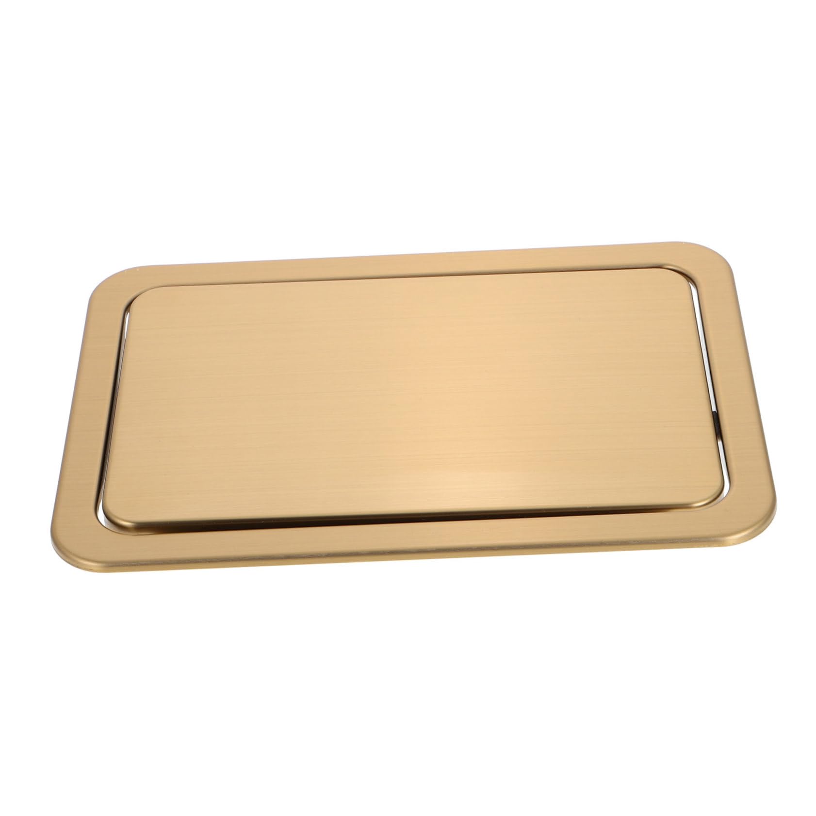 Amosfun Tapa Cubre Fregadero Acero Inoxidable Dorado para Cubo de Basura Cocina Diseño Abatible y Ahorro de Espacio Adecuado para Hoteles y Cocinas