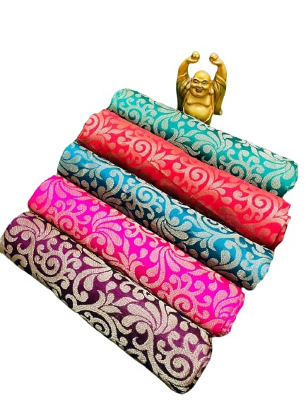 Blouse Piece Material for Women, Unstitched Combo of 5-image-31