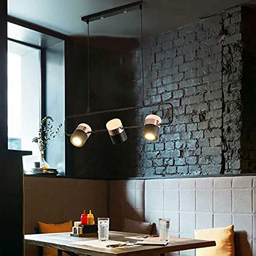 Lustre LED pour table à manger suspendu rectangulaire et orientable blanc