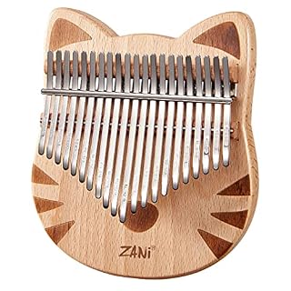 BIENKA Kalimba 21 Touches Pouce Piano Chat Dessin animé en Bois Mbira Doigt Piano Instrument de Musique Cadeaux for Les… - Les Beatles, Paul McCartney, John Lennon, RIngo Starr, George Harrison BIENKA Kalimba 21 Touches Pouce Piano Chat Dessin animé en Bois Mbira Doigt Piano Instrument de Musique Cadeaux for Les… – Image 7