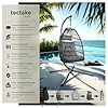 tectake® Columpio Jardín Exterior, Silla Colgante con Cojín Extragrueso, Sillón Balancín con Estructura de Acero y 4 Pies en Base, Hamaca Colgante Interior/Exterior, Plegable, Capacidad 160Kg - Gris #1