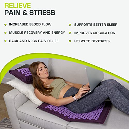ProsourceFit Ki Acupressure Mat and Pillow Set with 100% Natural Linen for Back/Neck Pain Relief and Muscle Relaxation 4 ProsourceFit Ki Acupressure Mat and Pillow Set with 100% Natural Linen for Back/Neck Pain Relief and Muscle Relaxation - Image 4