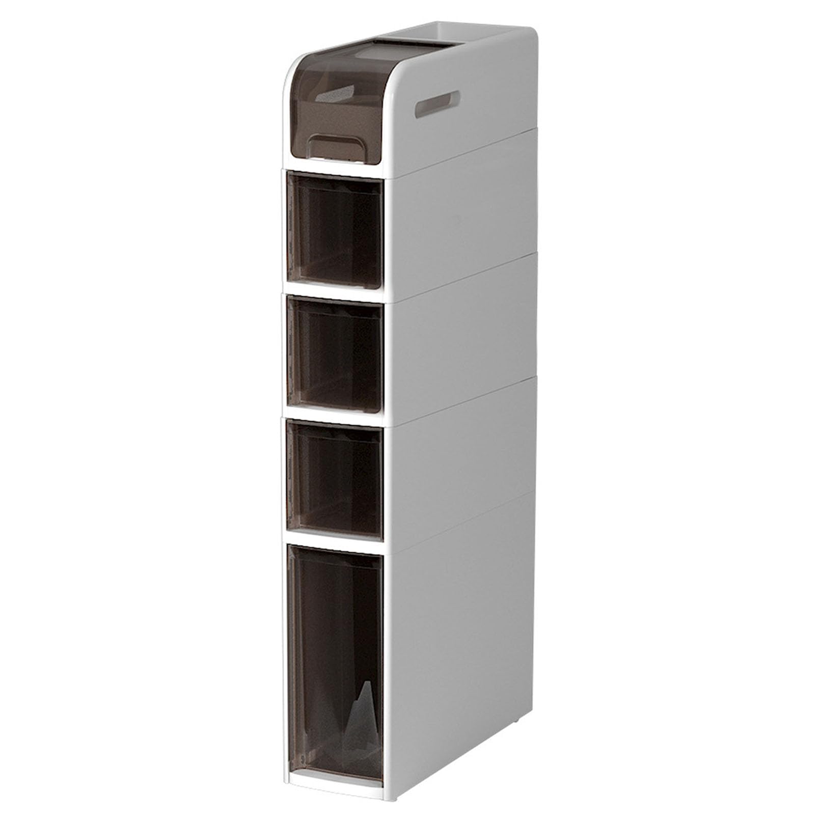 Armadietto da bagno stretto con C Ders & Ruote – alto bianco nizer per cucina, soggiorno, camera da letto, corridoio, lavanderia e WC