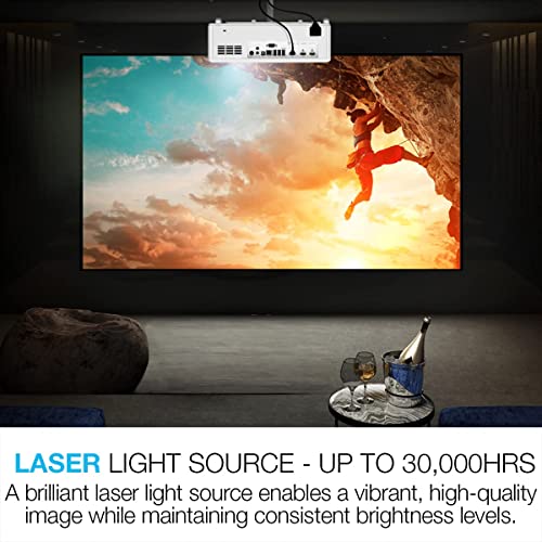 Image of Optoma UHZ45 4K UHD Laser Home Theater and Gaming Projector | 3,800 Lumens for Lights-On Viewing | 240Hz Refresh Rate and Ultra-Low 4ms Response Time, White