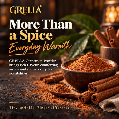 Image of 110 g Sri Lankan Cinnamon Powder | Aromatic Ground Dalchini for Tea, Coffee, Baking, Desserts, Oats, Smoothies, Curries and Everyday Cooking | Warm Spice for Sweet and Savoury Recipes | Easy-Use Jar Pack | Vegetarian