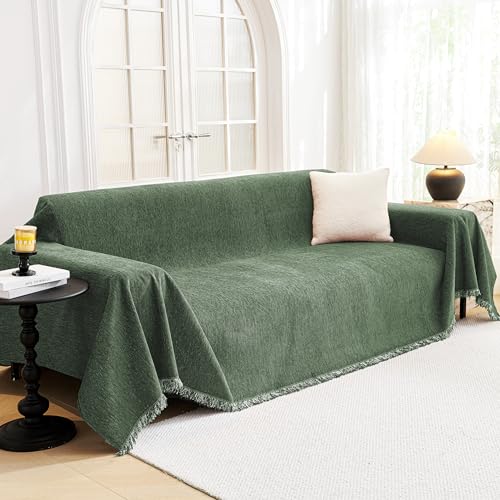 MYSKY HOME Couch Cover Sofa Covers Couch Covers for 3 Cushion Couch Sofa Pet Friendly, L Shaped Couch Cover Sectional Couch Covers Non Slip Dogs Furniture Protector for Kid, Dog, 91