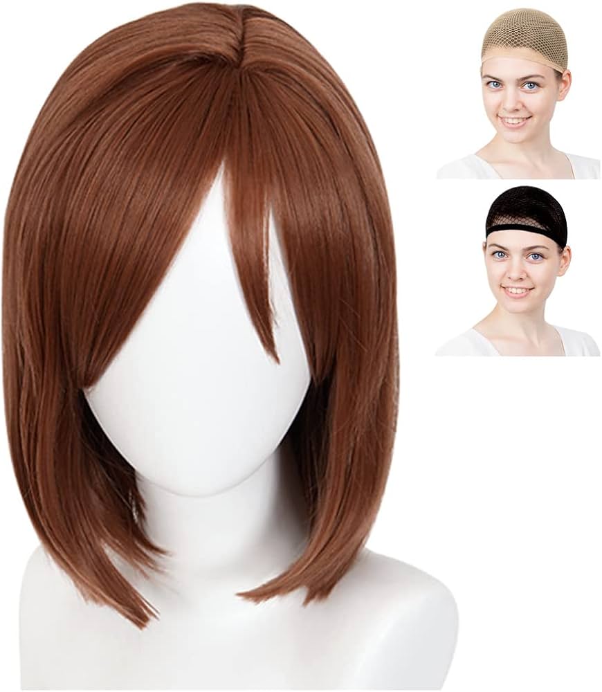ブラウン ショートウィッグ 約30cm Amazon.co.jp: CaseEden コスプレ ウィッグ ショート 40cm 耐熱